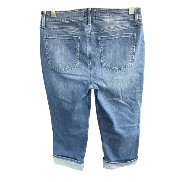 NYDJ Not Your Daughters Jeans Womens 8 Blue Marilyn Straight Cool Embrace Crop - Picture 3 of 7